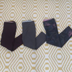 3 athletic leggings
